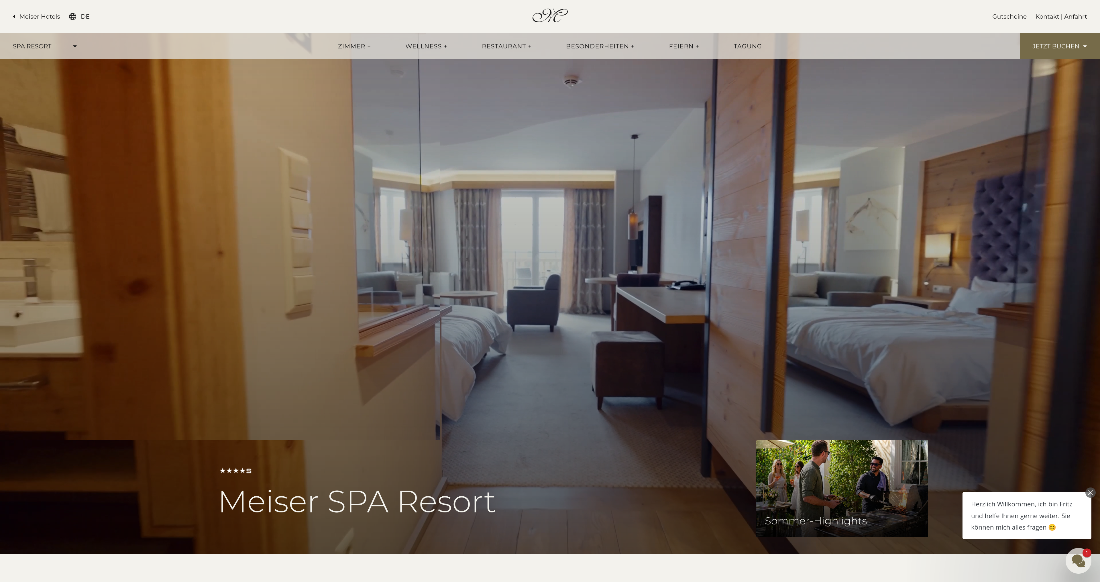 Screenshot Meiser SPA Resort Website